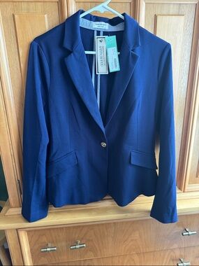 Eddie Bauer Women's Navy Single-Button Blazer